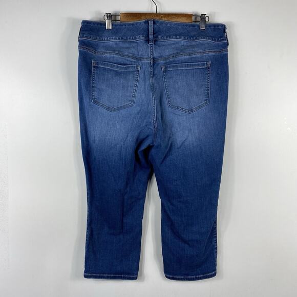 Torrid Jeggings 18 Super Soft Crop Jeans Blue Dark Wash - Picture 2 of 6